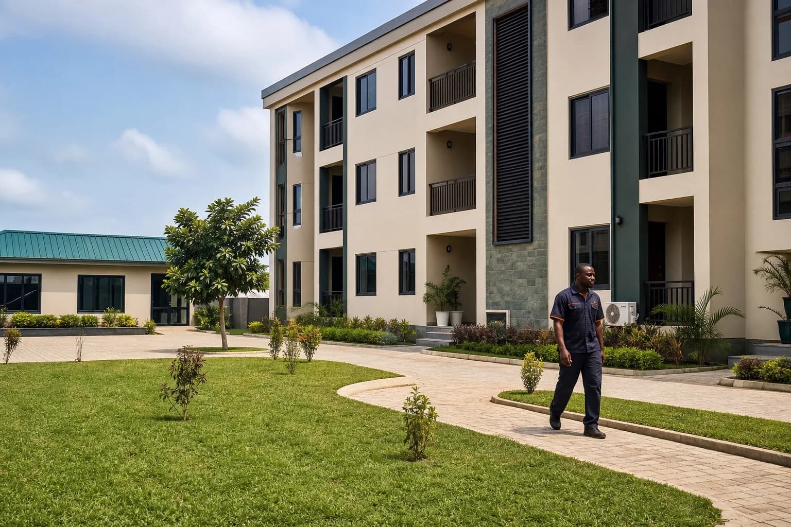 Furnished accommodation living space for site consultants and workforce personnel