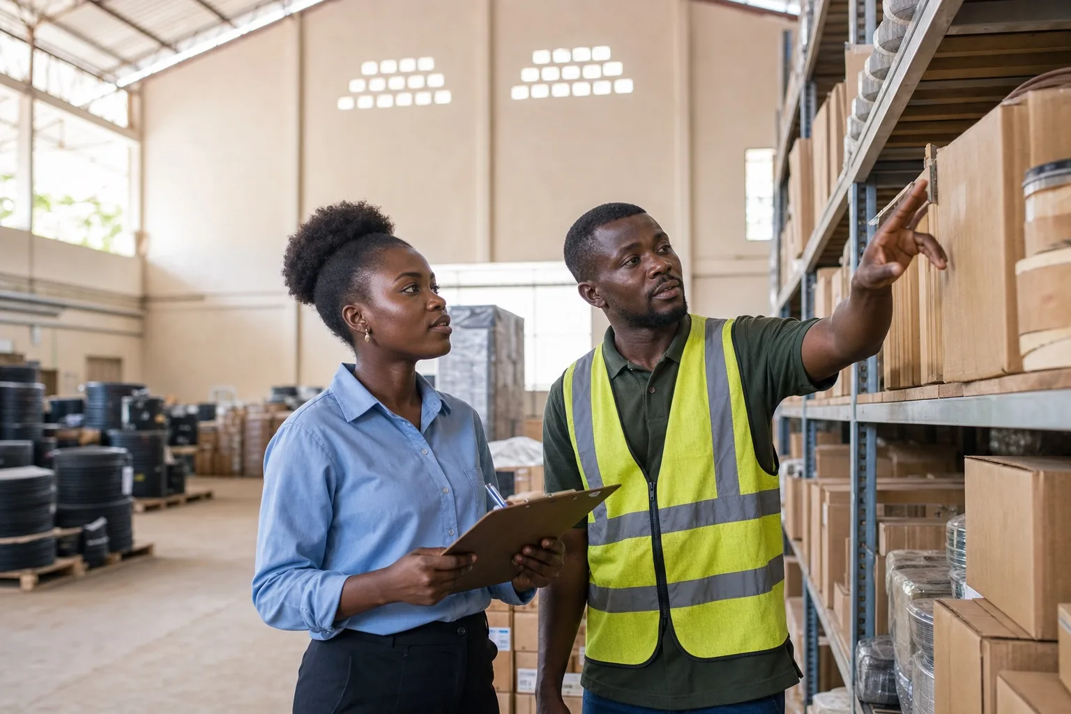 Organized inventory of industrial consumables and site supplies